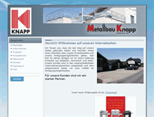 Tablet Screenshot of knapp-metallbau.de